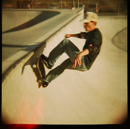 Holga image shot at Pacifica Skatepark. Pacifica, CA.