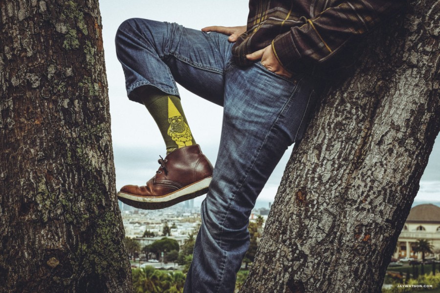 Tree. Footwear apparel catalog shoot in San Francisco | Socksmith