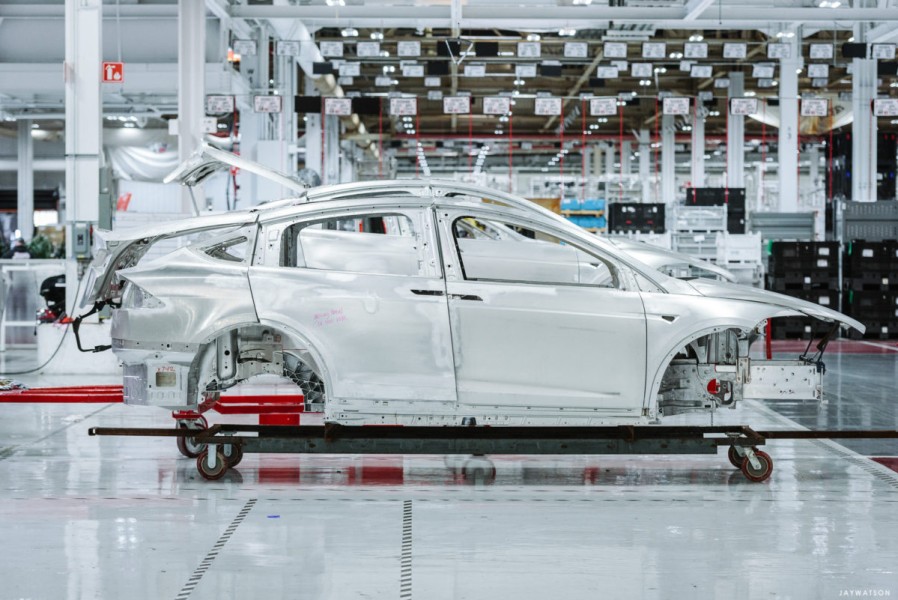 Model X assembly, Tesla Motors. Fremont, CA | Lufthansa Magazine