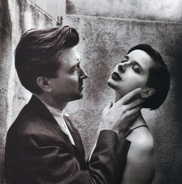David Lynch and Isabella Rossellini photographed by Helmut Newton