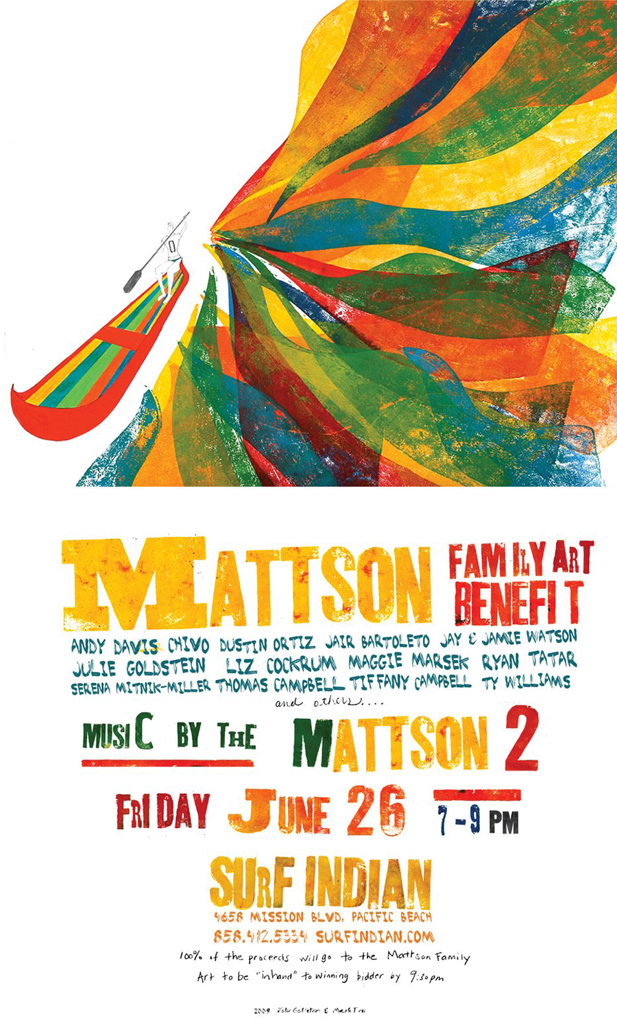 Mattson Family Art Benefit | Surfindian Gallery San Diego, CA