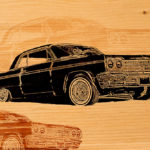 1964′ Impala. Mounted On Wood