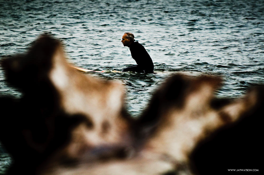 Surfer waiting for a wave. Capitola, CA © 