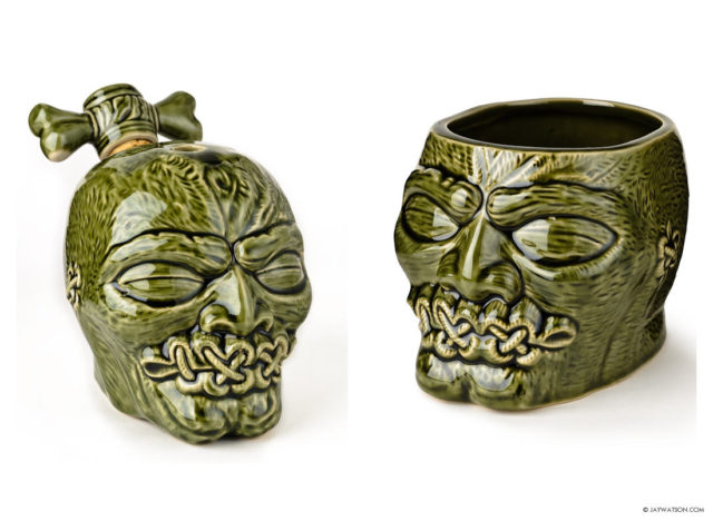 Dirty Donny tiki decanter and mug