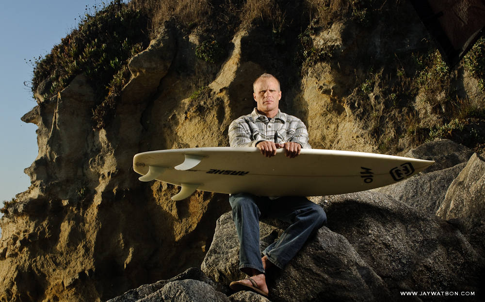 2 Portrait of surfer Richard Schmidt. Santa Cruz, CA