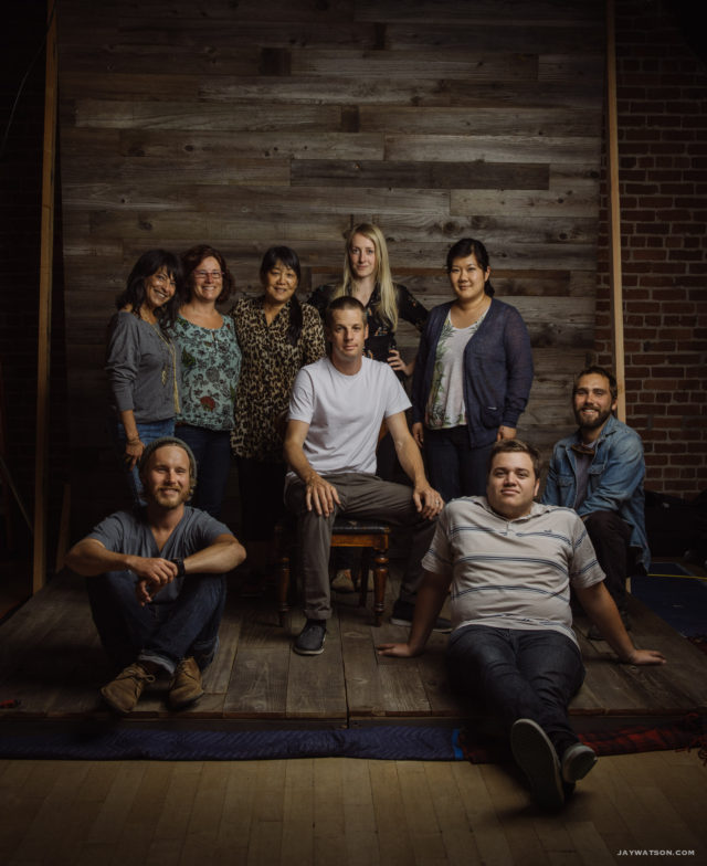 BTS group portrait of the crew with Jay Watson