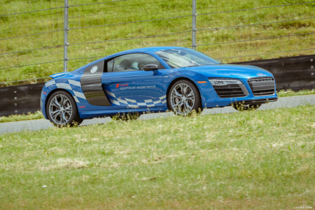 Audi R8 in turn 2 Sonoma Raceway