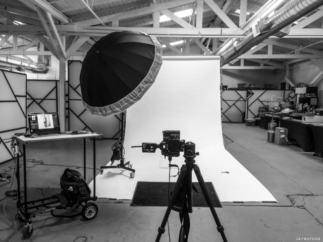 BTS portrait studio set up